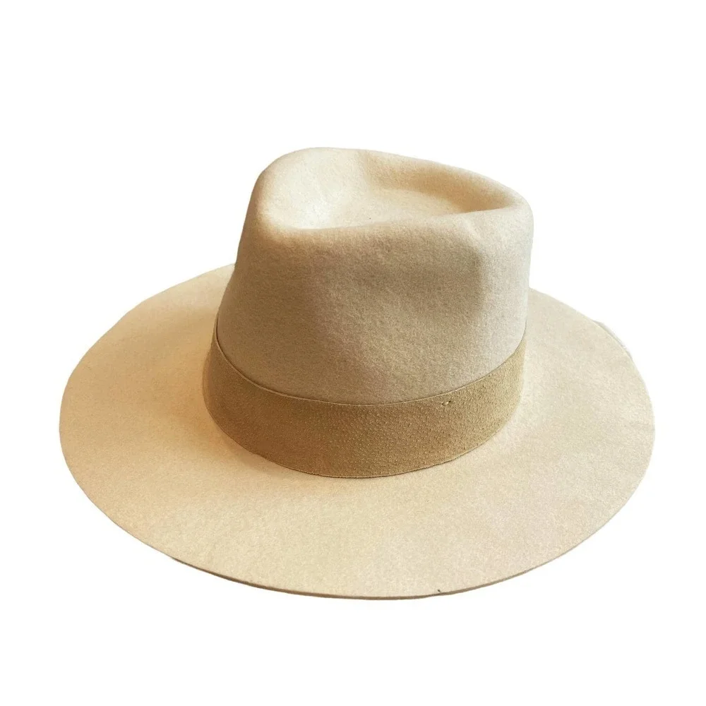 Madewell X Wyeth™ Dylan Suede Trim Rancher Hat Light Taupe WOmen's